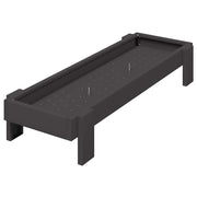 Vidaxl kippen voederbak zwart 80 x 28 x 13.5 cm koudgewalst staal - afbeelding 2