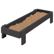 Vidaxl kippen voederbak zwart 80 x 28 x 13.5 cm koudgewalst staal - afbeelding 3