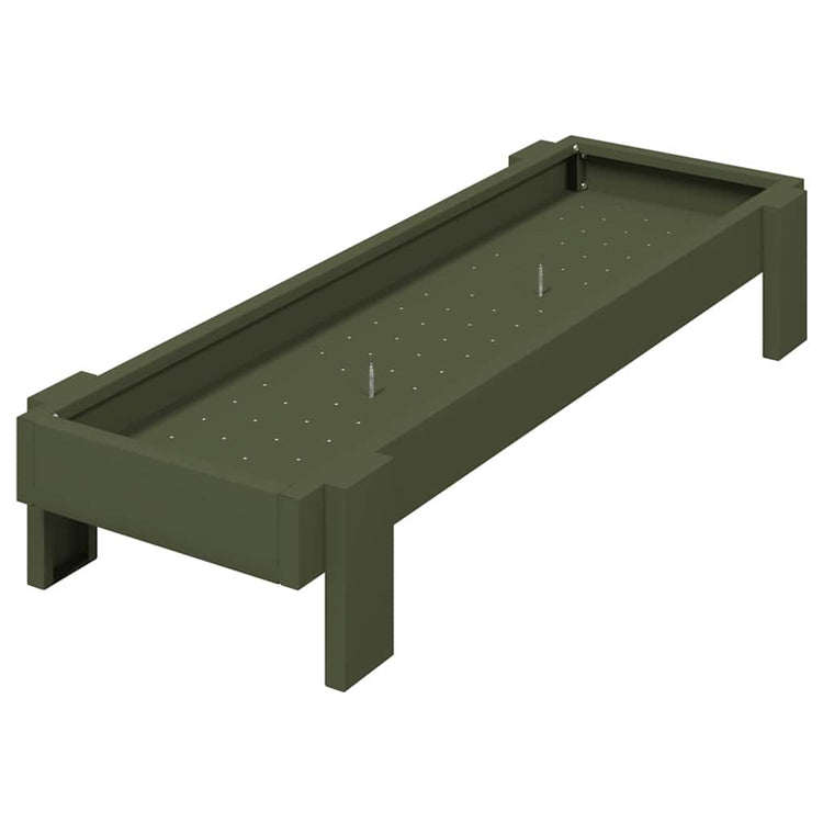 Vidaxl kippen voederbak olijf groen 80 x 28 x 13.5 cm