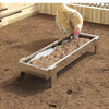 Vidaxl kippen voederbak zilver 80 x 28 x 13.5 cm gegalvaniseerd staal