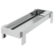 Vidaxl kippen voederbak zilver 80 x 28 x 13.5 cm gegalvaniseerd staal - afbeelding 2