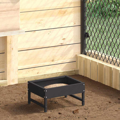 Vidaxl vogeleter zwart 80 x 28 x 13.5 cm koudgewalst staal