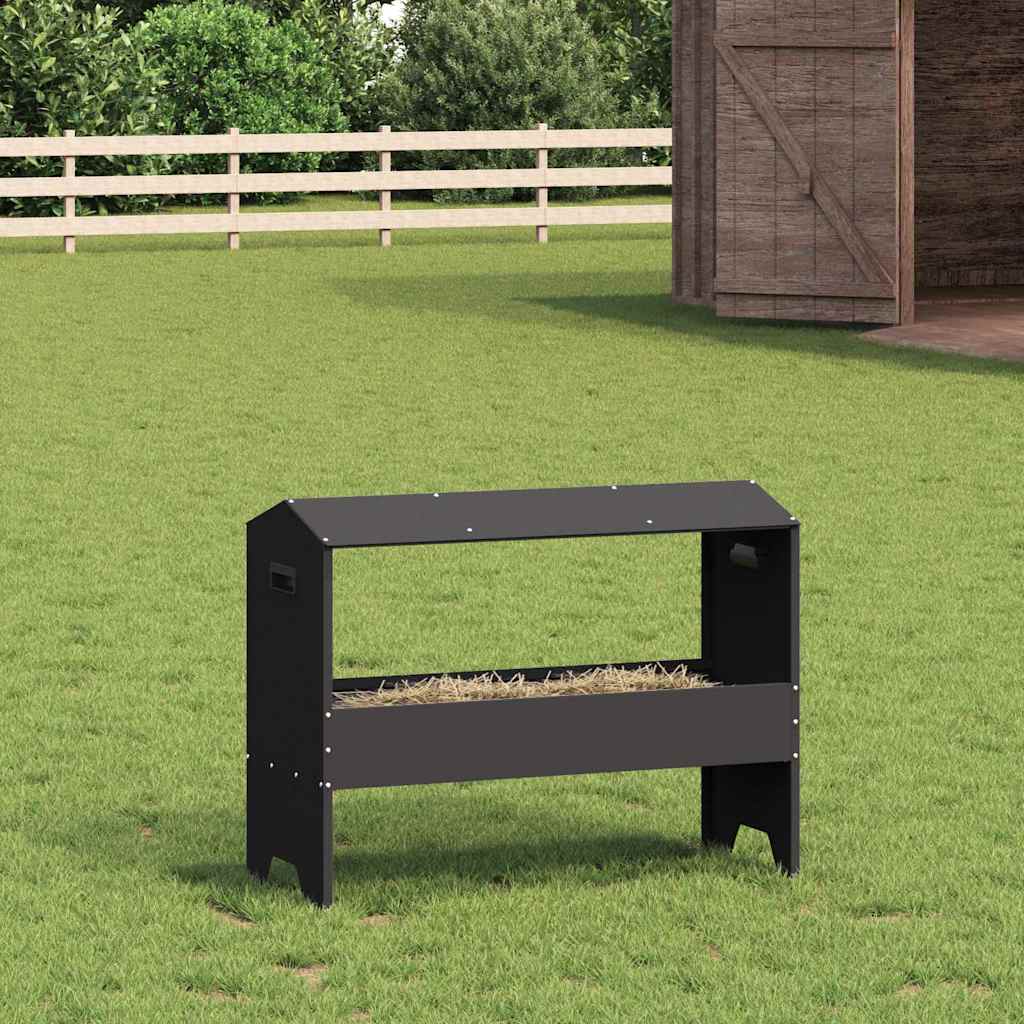 Vidaxl voederbak voor vee zwart 79 x 35 x 62 cm 15 kg