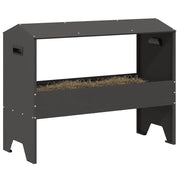 Vidaxl voederbak voor vee zwart 79 x 35 x 62 cm 15 kg - afbeelding 3