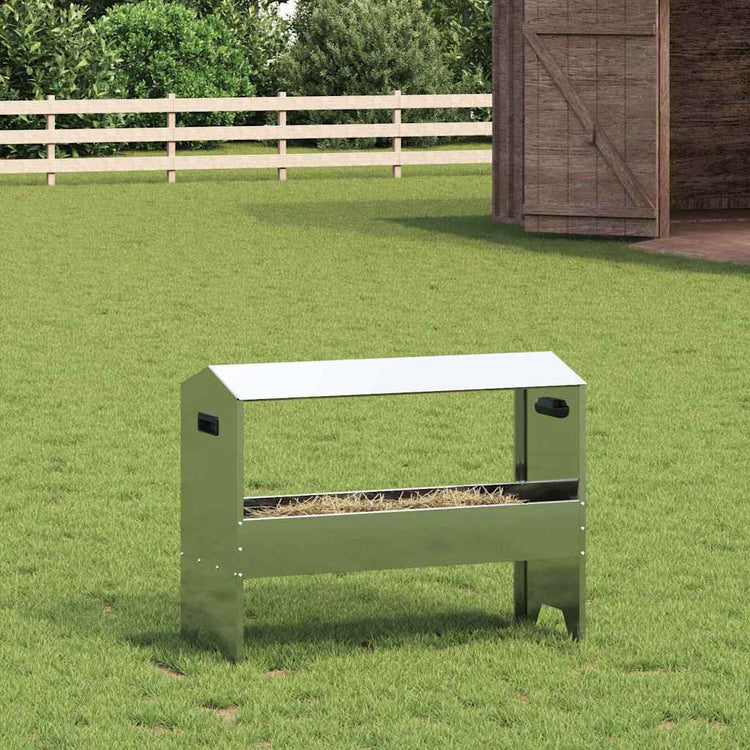 Vidaxl voederbak voor vee zilver 79 x 35 x 62 cm 15 kg