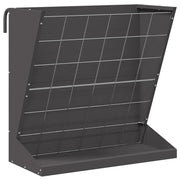 Vidaxl hooi feeder zwart 71 x 33 x 70 cm 5 kg koudgewalst staal - afbeelding 2
