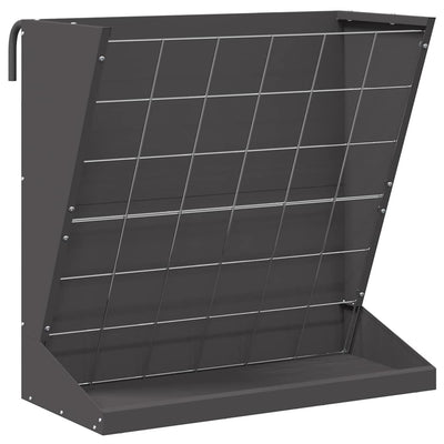 Vidaxl hooi feeder zwart 71 x 33 x 70 cm koudgewalst staal