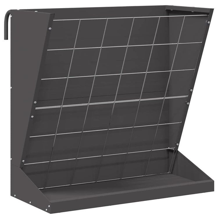 Vidaxl hooi feeder zwart 71 x 33 x 70 cm 5 kg koudgewalst staal