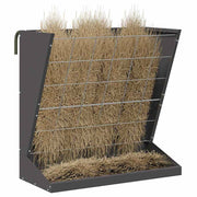 Vidaxl hooi feeder zwart 71 x 33 x 70 cm 5 kg koudgewalst staal - afbeelding 3
