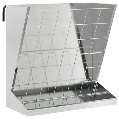 Vidaxl hooi feeder zilver 71 x 33 x 70 cm gegalvaniseerd staal