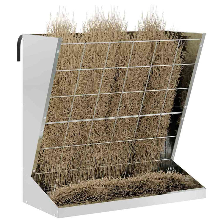 Vidaxl hooi feeder zilver 71 x 33 x 70 cm 5 kg gegalvaniseerd staal