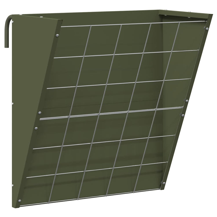 Vidaxl hangend hooi feeder olijfgroen 61 x 33 x 66 cm 5 kg