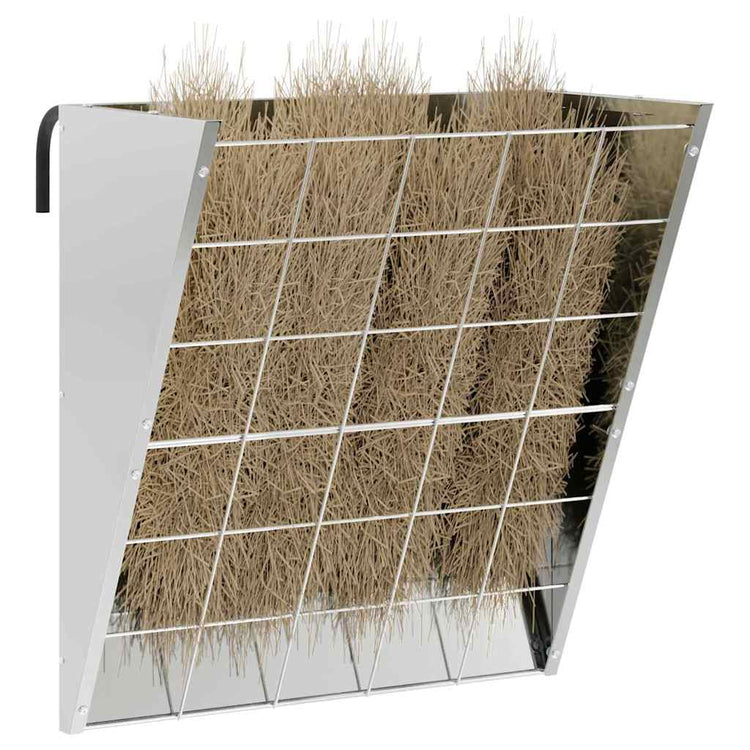 Vidaxl hangend hooi feeder zilver 61 x 33 x 66 cm 5 kg