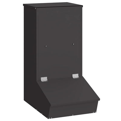 Vidaxl varkensvoeder zwart 55 x 38 x 76 cm 20 kg koudgewalst staal