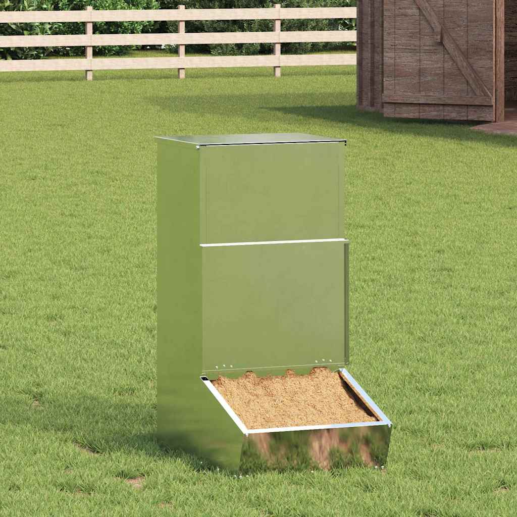 Vidaxl varkensvoeder zilver 55 x 38 x 76 cm 20 kg gegalvaniseerd staal