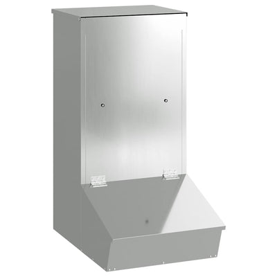Vidaxl varkensvoeder zilver 55 x 38 x 76 cm 20 kg gegalvaniseerd staal