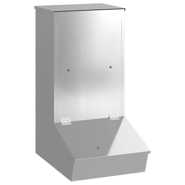 Vidaxl varkensvoeder zilver 55 x 38 x 76 cm 20 kg gegalvaniseerd staal
