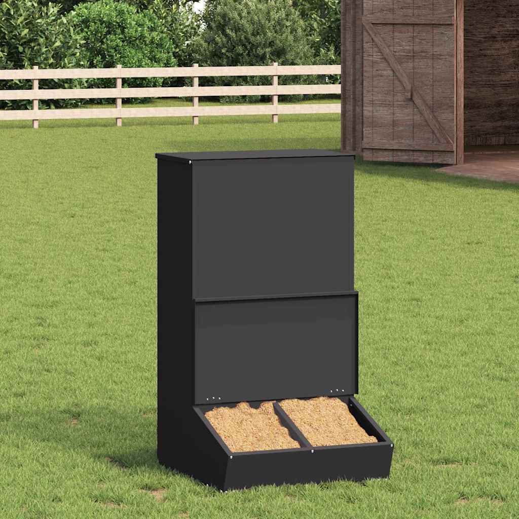 Vidaxl varkensvoeder zwart 55 x 51 x 91,5 cm 20 kg koudgewalst staal