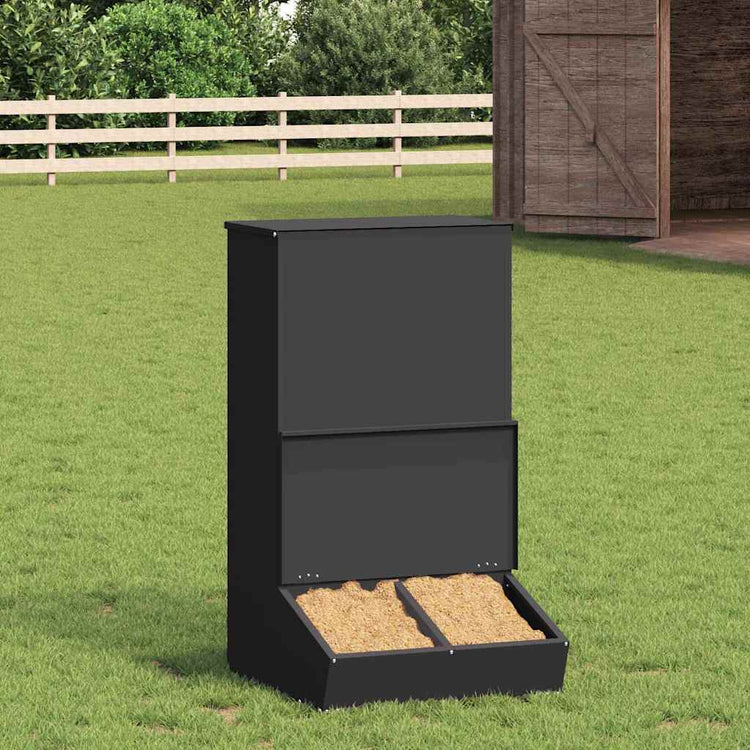 Vidaxl varkensvoeder zwart 55 x 51 x 91,5 cm 20 kg koudgewalst staal