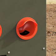 Vidaxl kip voerbak olijfgroen 60,5 x 29 x 51 cm 25 kg - afbeelding 3