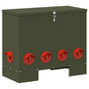 Vidaxl kip voerbak olijf groen 60,5 x 29 x 51 cm koudgewalst staal