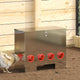 Vidaxl kip voerbak zilver 60,5 x 29 x 51 cm 25 kg gegalvaniseerd staal
