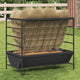 Vidaxl vee voeder zwart 100 x 60 x 90 cm 15 kg koudgewalst staal