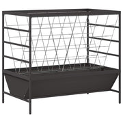 Vidaxl vee voeder zwart 100 x 60 x 90 cm 15 kg koudgewalst staal - afbeelding 2