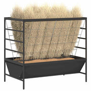 Vidaxl vee voeder zwart 100 x 60 x 90 cm 15 kg koudgewalst staal - afbeelding 3