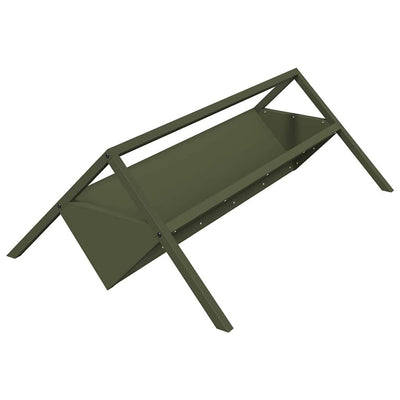 Vidaxl voederbak voor vee olijfgroen 111 x 76 x 38 cm 10 kg