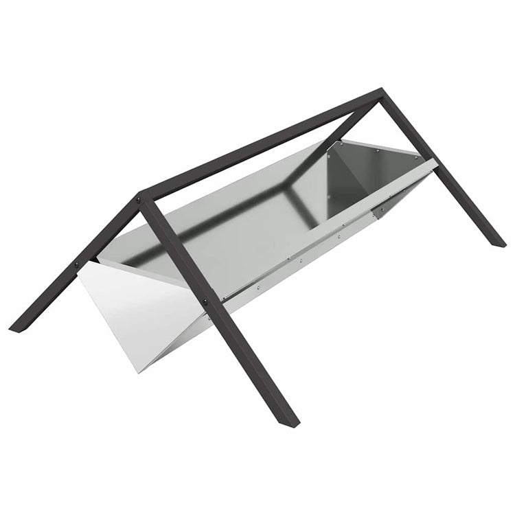 Vidaxl voederbak voor vee zilver 111 x 76 x 38 cm 10 kg