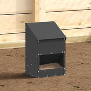 Vidaxl kip voerbak zwart 21 x 16 x 33 cm 3 kg koudgewalst staal - afbeelding 3