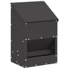 Vidaxl kip voerbak zwart 21 x 16 x 33 cm koudgewalst staal