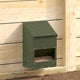 Vidaxl kip voerbak olijfgroen 21 x 16 x 33 cm 3 kg koudgewalst staal