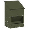 Vidaxl kip voerbak olijf groen 21 x 16 x 33 cm koudgewalst staal