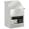 Vidaxl kip voerbak zilver 21 x 16 x 33 cm gegalvaniseerd staal