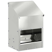 Vidaxl kip voerbak zilver 21 x 16 x 33 cm 3 kg gegalvaniseerd staal - afbeelding 2