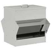 Vidaxl kip voerbak zilver 40,5 x 45 x 41 cm 20 kg gegalvaniseerd staal - afbeelding 2