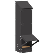 Vidaxl kip voerbak zwart 13 x 12 x 51 cm koudgewalst staal - afbeelding 3