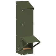Vidaxl kip voerbak olijf groen 13 x 12 x 51 cm koudgewalst staal - afbeelding 3