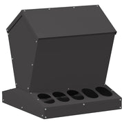 Vidaxl kip voerbak zwart 40 x 40 x 45 cm koudgewalst staal - afbeelding 2