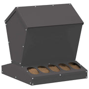 Vidaxl kip voerbak zwart 40 x 40 x 45 cm koudgewalst staal - afbeelding 3