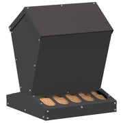 Vidaxl kip voerbak zwart 30 x 30 x 39 cm koudgewalst staal - afbeelding 3