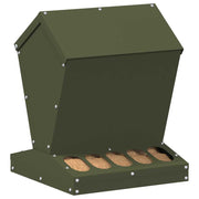 Vidaxl kip voerbak olijf groen 30 x 30 x 39 cm koudgewalst staal - afbeelding 3