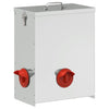 Vidaxl kip voerbak zilver 32,5 x 20,5 x 43 cm gegalvaniseerd staal