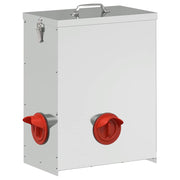 Vidaxl kip voerbak zilver 32,5 x 20,5 x 43 cm 25 kg - afbeelding 2