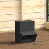 Vidaxl kip voerbak zwart 20 x 25 x35 cm koudgewalst staal