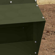 Vidaxl kip voerbak olijf groen 20 x 25 x35 cm koudgewalst staal - afbeelding 3