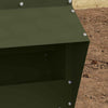Vidaxl kip voerbak olijf groen 20 x 25 x35 cm koudgewalst staal