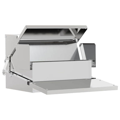 Vidaxl kippen treadle voeder zilver 50 x 40 x 29 cm 2 kg